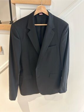 Gucci Men's Black Single-Breasted Notch Lapel Sport Coat